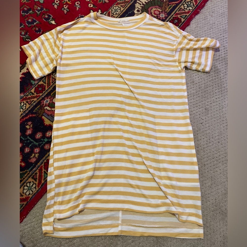 Easel Yellow and White Striped dress